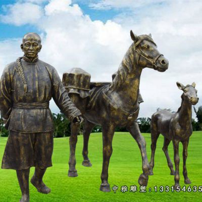 动物铜马雕塑