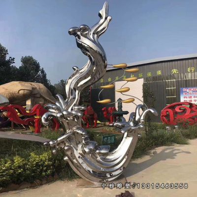 海浪景观不锈钢雕塑