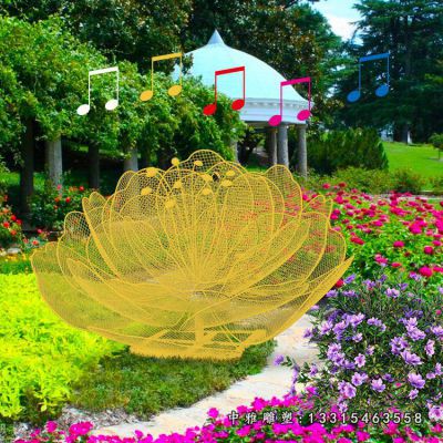 不锈钢镂空花朵摆件