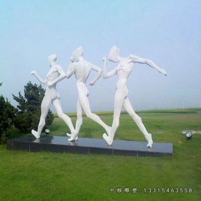 不锈钢竞走人物雕塑