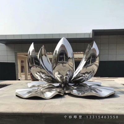 不锈钢仿真荷花雕塑