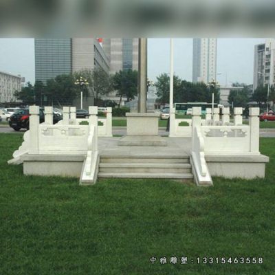 石雕汉白玉升旗台雕塑