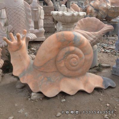 蜗牛石雕动物
