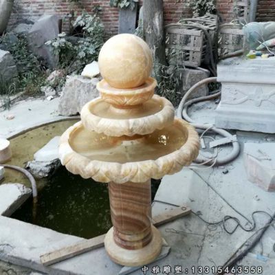 石雕风水球景观