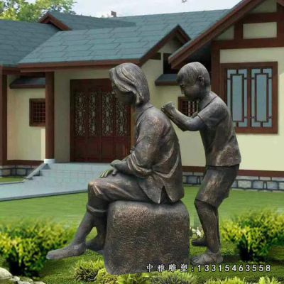 铜雕广场孝道人物