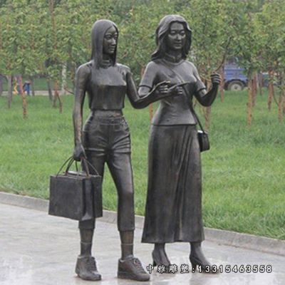 购物铜雕人物雕塑