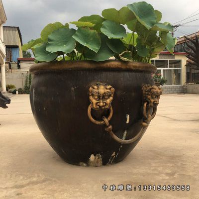 铜雕公园水缸雕塑