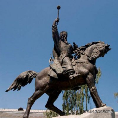 西方人物广场铜雕