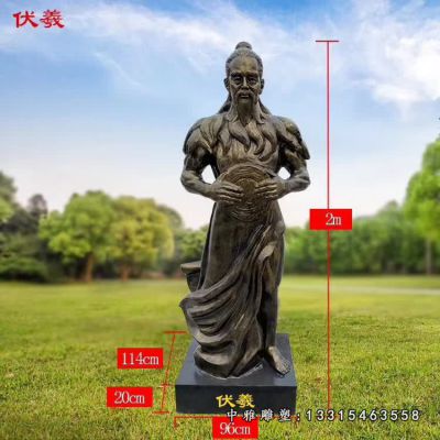 公园伏羲铜雕