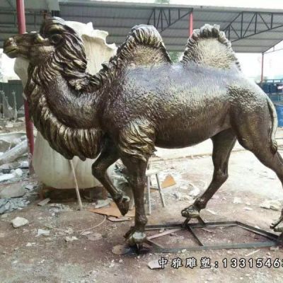 景区铜雕骆驼