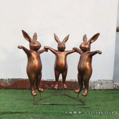 铜雕卡通兔子雕塑