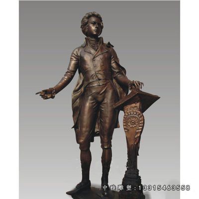 西方人物广场铜雕