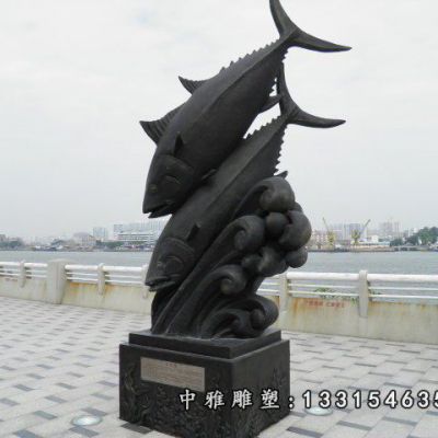 铜雕广场鱼雕塑