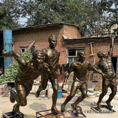 广场铜雕运动人物