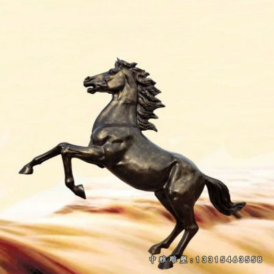 铜雕广场马雕塑