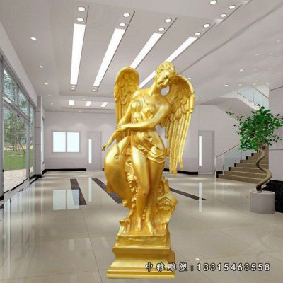 广场西方天使铜雕