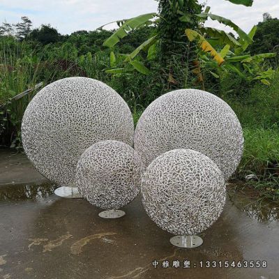 广场创意圆球不锈钢雕塑