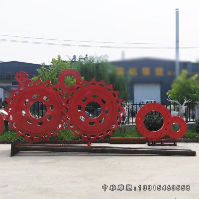 不锈钢抽象齿轮雕塑