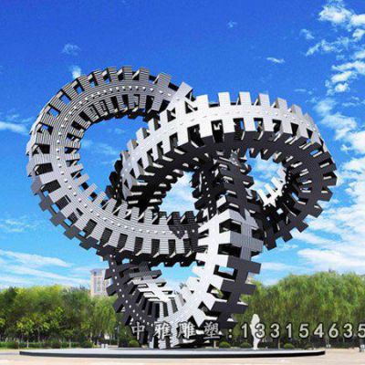 不锈钢大型齿轮雕塑
