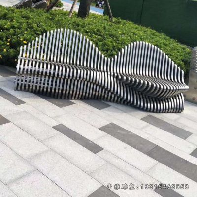 公园座椅不锈钢雕塑