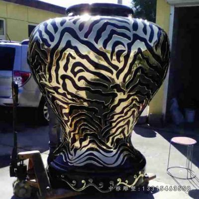 广场花盆不锈钢雕塑