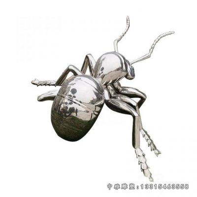 爬行蚂蚁不锈钢雕塑