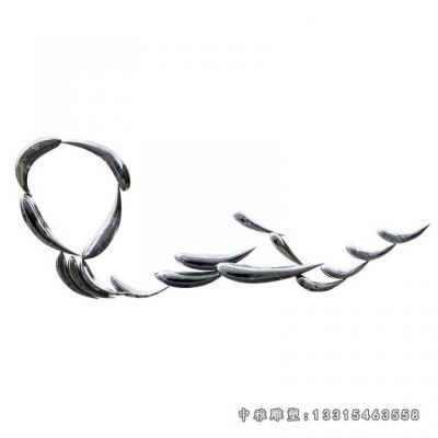 不锈钢动物小鱼雕塑