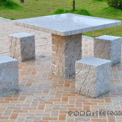 石雕方形桌凳