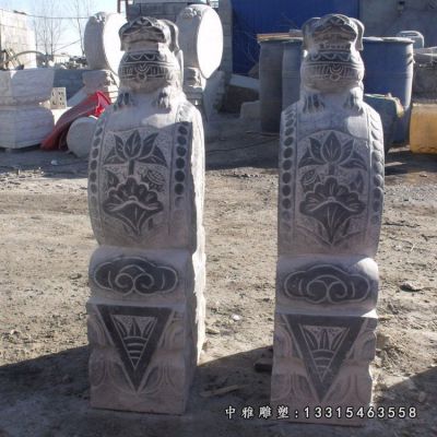 石雕宅门狮子抱鼓