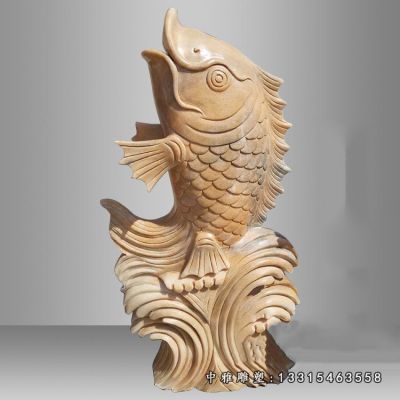 小型石雕鱼雕塑