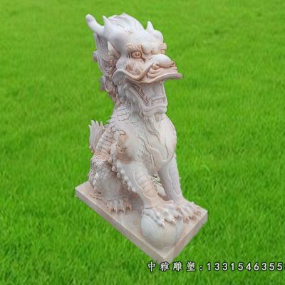门口麒麟石雕雕塑