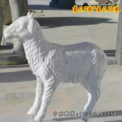 广场石雕动物羊