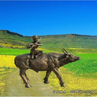 铜雕公园牧童