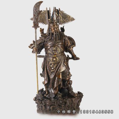 铜雕历史人物关公
