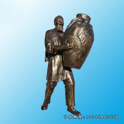 铜雕广场酒文化人物