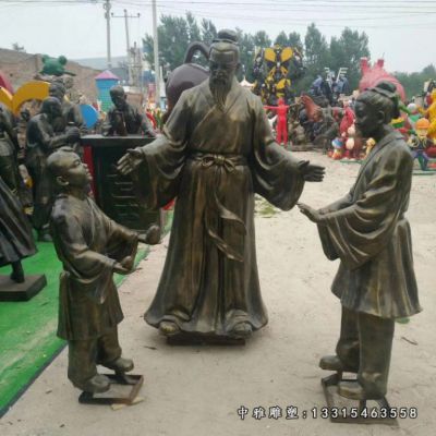 铜雕典故孔融让梨