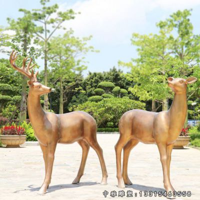 动物小鹿铜雕