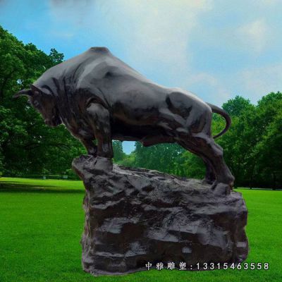 田园铜雕开荒牛