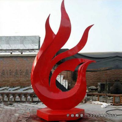 不锈钢抽象凤凰雕塑
