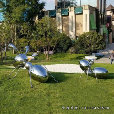 动物不锈钢蚂蚁雕塑