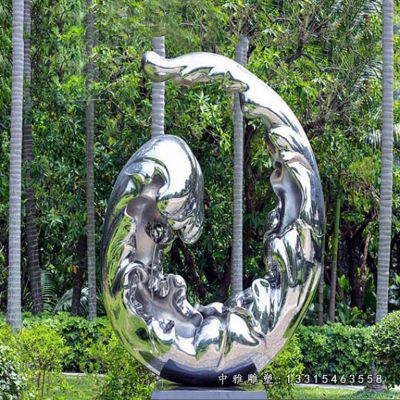 海浪景观不锈钢雕塑