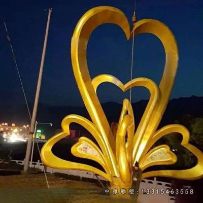 不锈钢广场爱心雕塑