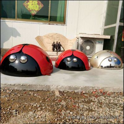 不锈钢动物瓢虫雕塑