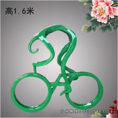 不锈钢抽象骑车人物