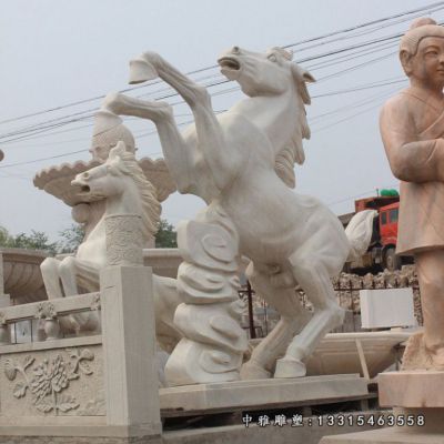 十二生肖马石雕