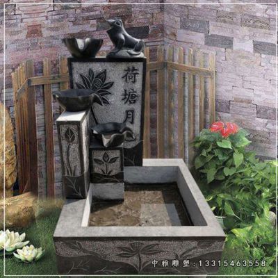 石雕公园流水池