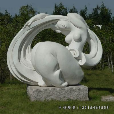 抽象人物石雕雕像