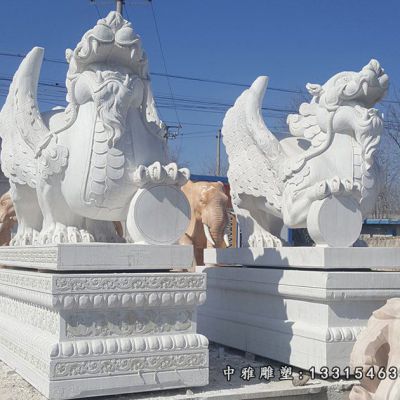 宅门石雕独角兽