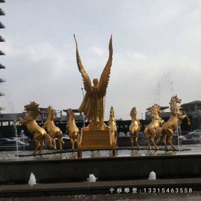 铜雕阿波罗战车