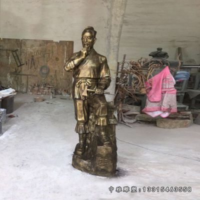 铜雕木匠鲁班雕像